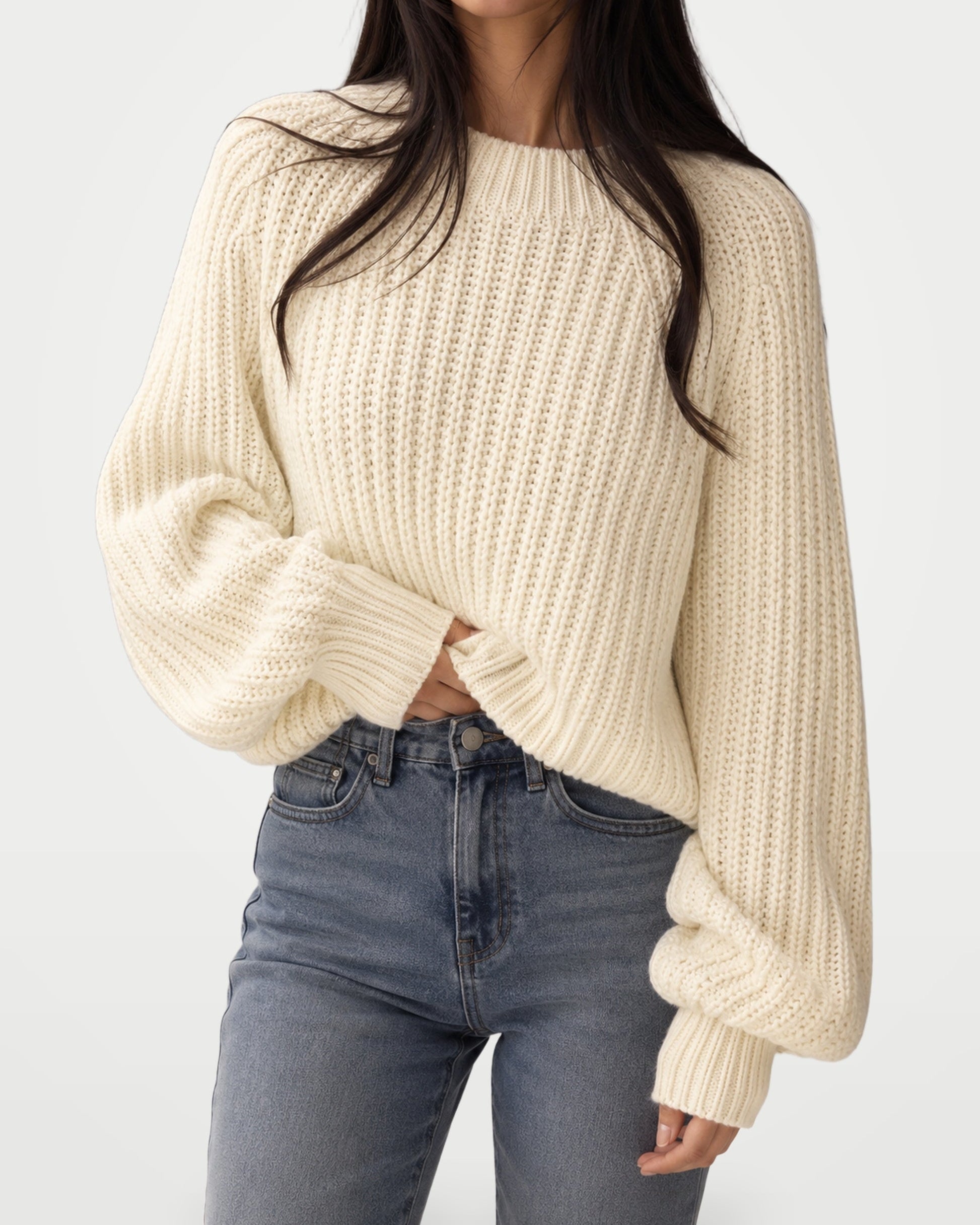 The Athletics Society | Women's Oversized Chunky Knit Sweater - 8