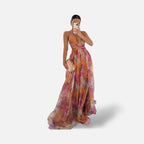 The Athletics Society | Women's Floral Chiffon Maxi Dress - 1