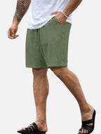 The Athletics Society | Men's Relaxed Linen Look Shorts - 8