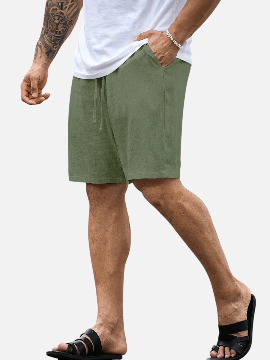 The Athletics Society | Men's Relaxed Linen Look Shorts - 8