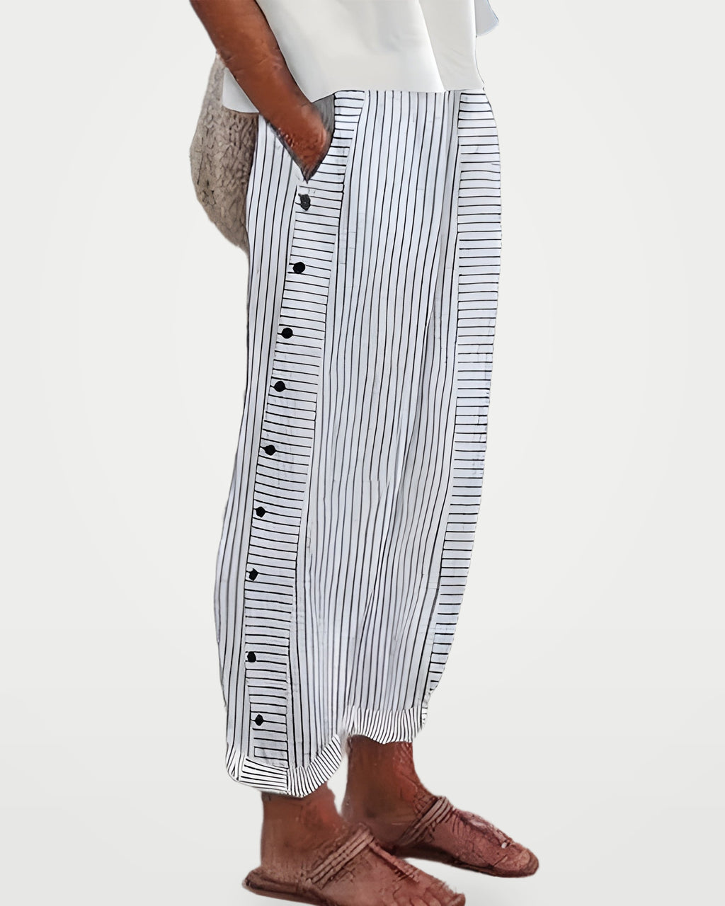 The Athletics Society | Women's Relaxed Stripe Trousers - 12