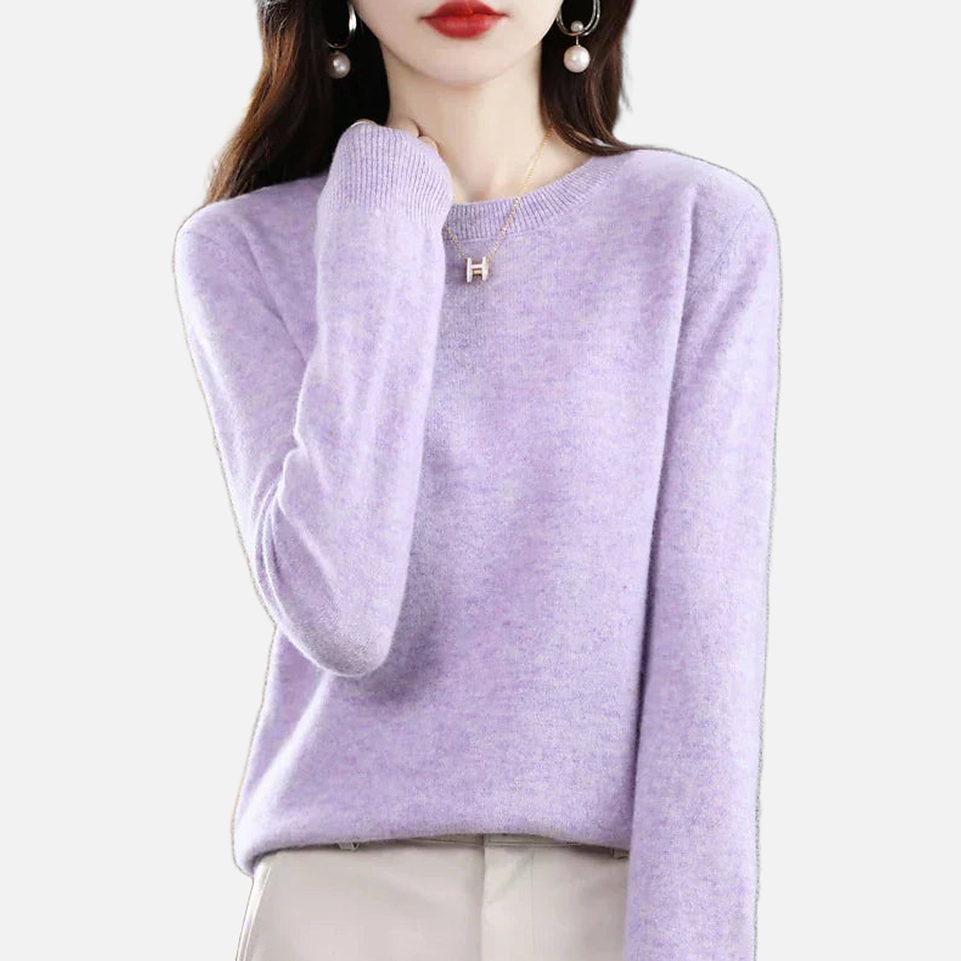 The Athletics Society | Women's Classic Cashmere Crewneck Sweater - 7