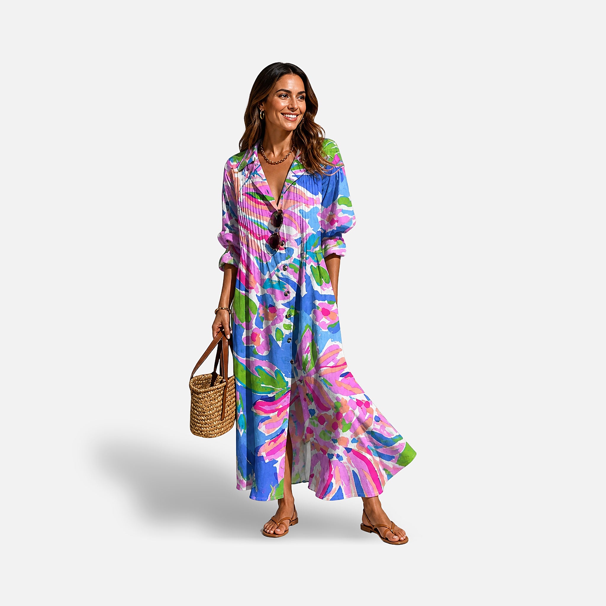The Athletics Society | Women's Floral Flowing Maxi Dress - 4