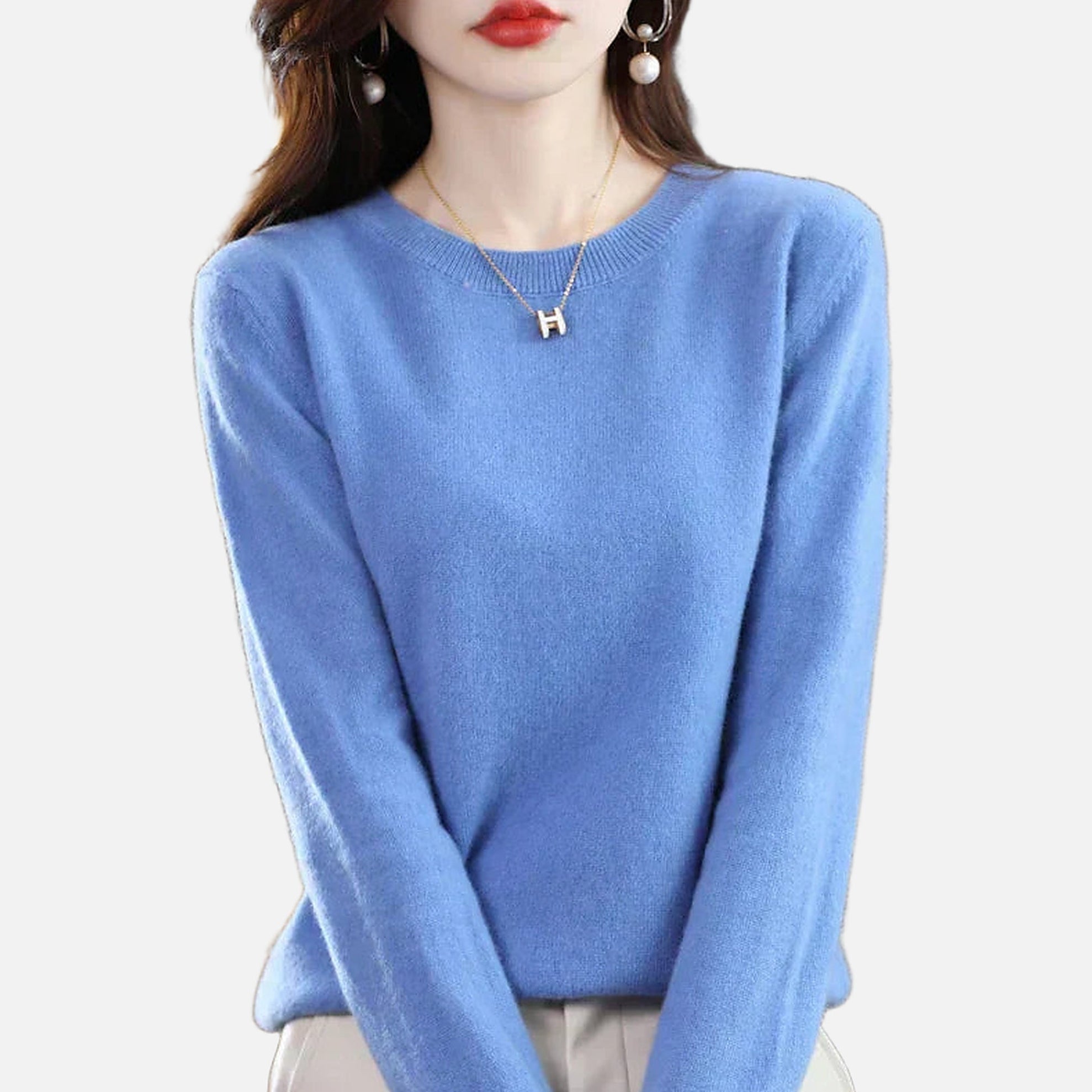 The Athletics Society | Women's Classic Cashmere Crewneck Sweater - 15