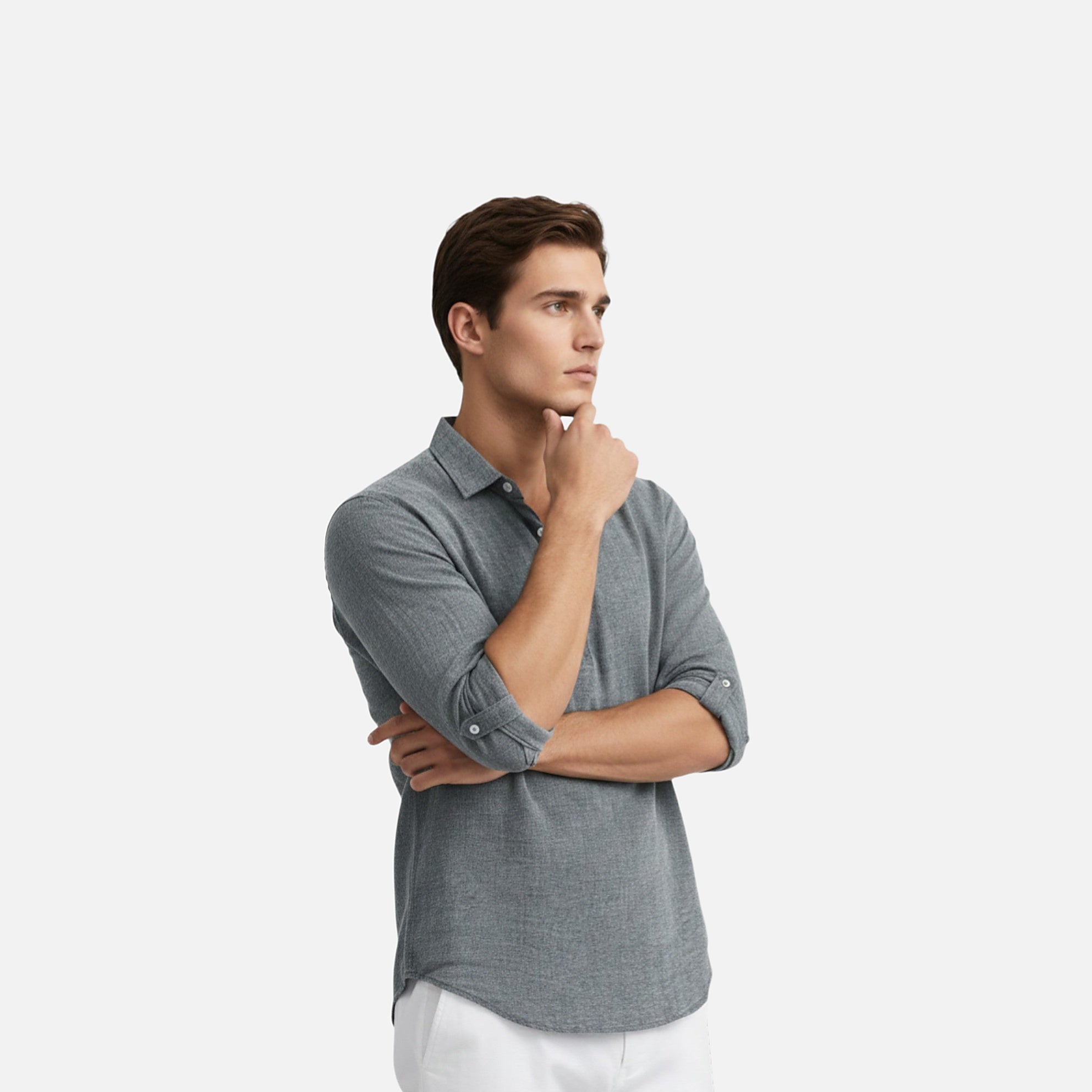 The Athletics Society | Men's Relaxed Linen Henley Shirt - 2