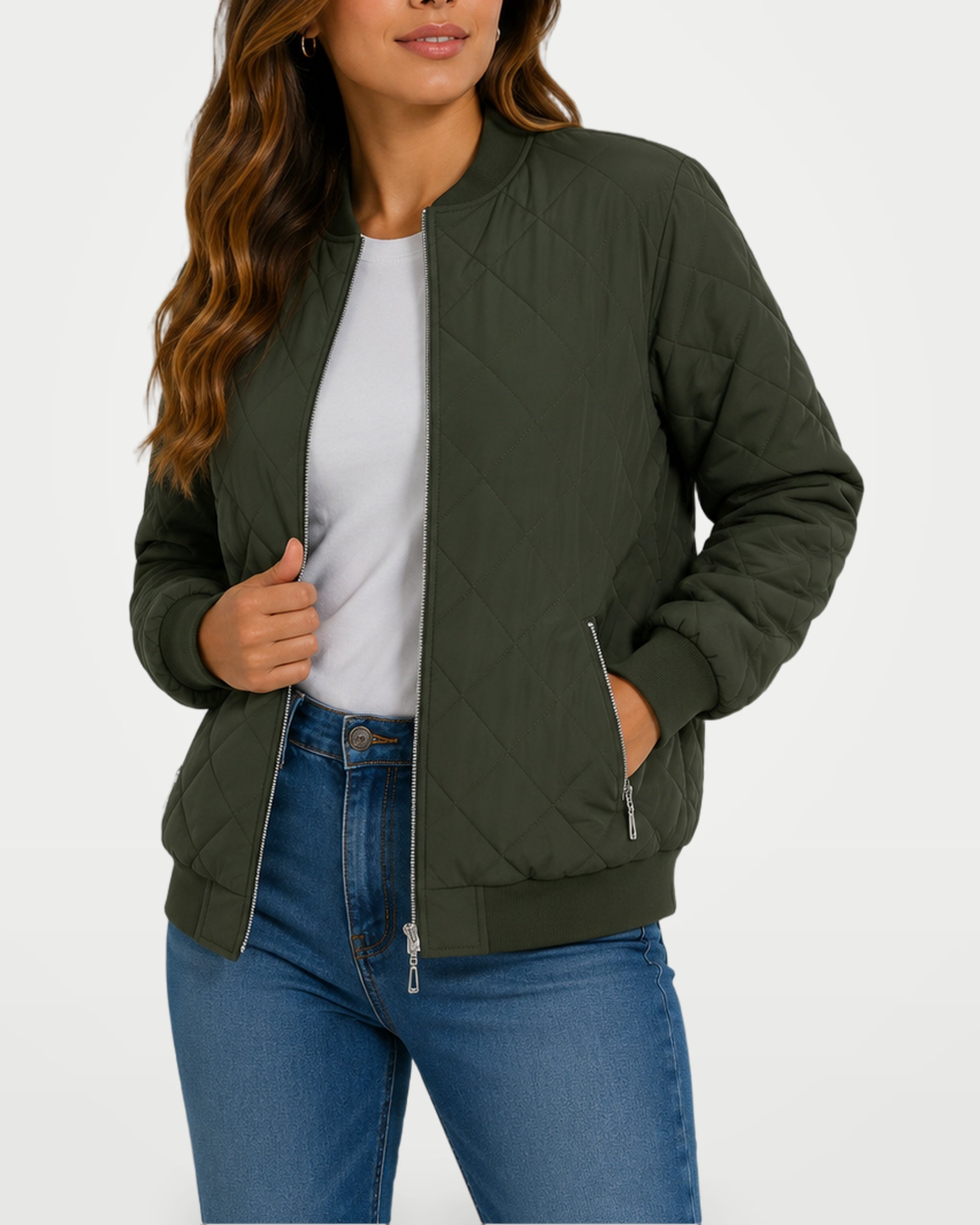 The Athletics Society | Women's Classic Quilted Bomber Jacket - 6