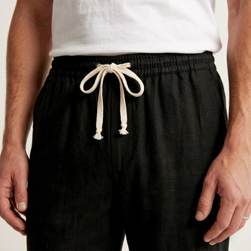 The Athletics Society | Men's Linen Cotton Trousers Straight Fit Breathable Lightweight - 4