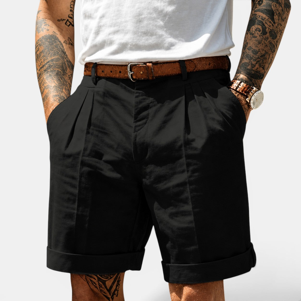 The Athletics Society | Men's Relaxed Linen Shorts - 3