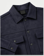 The Athletics Society | Men's Slim Suede Overshirt Jacket - 7