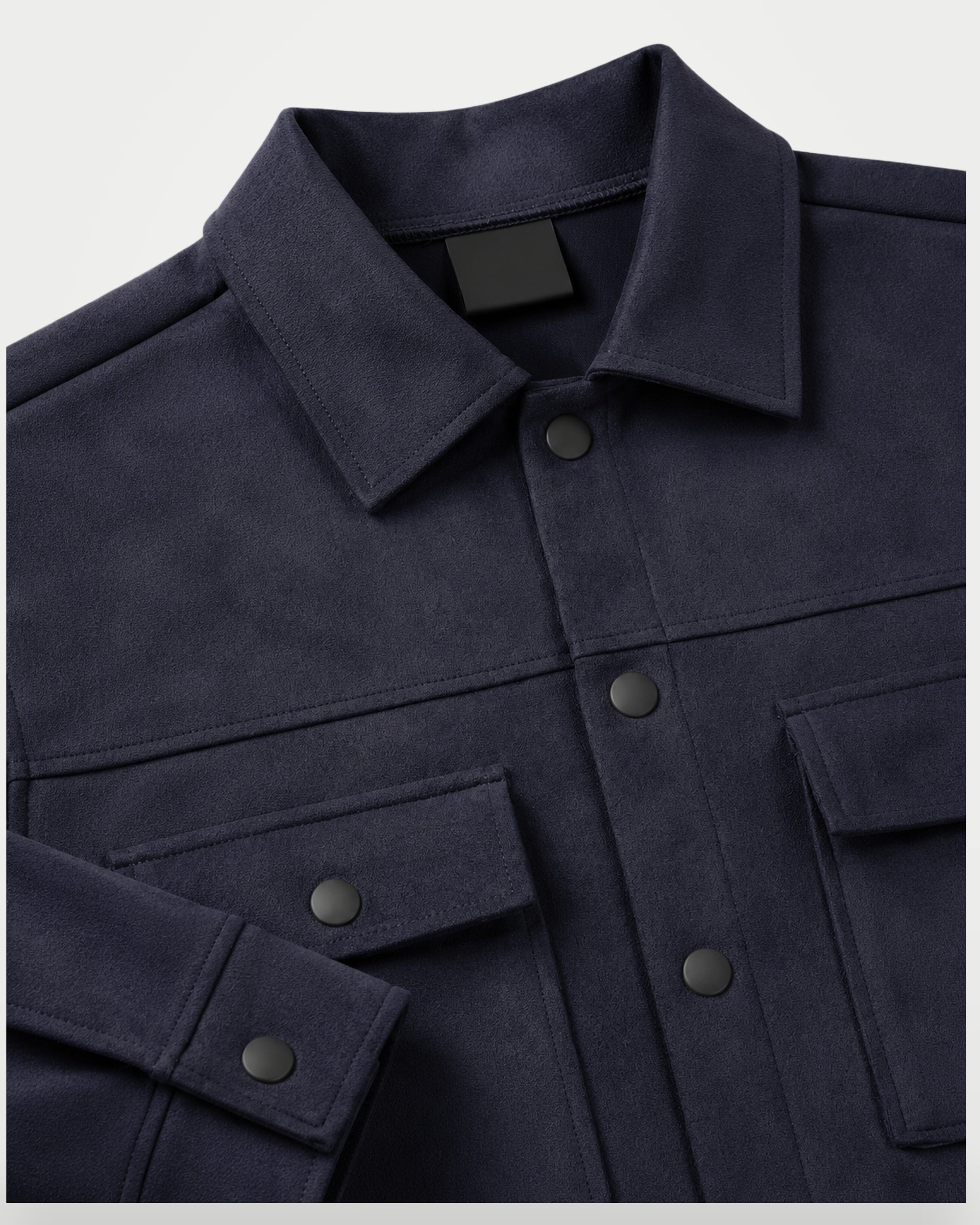 The Athletics Society | Men's Slim Suede Overshirt Jacket - 7