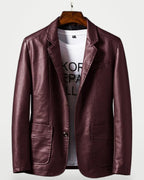 The Athletics Society | Men's Leather Blazer Modern Cut - 3