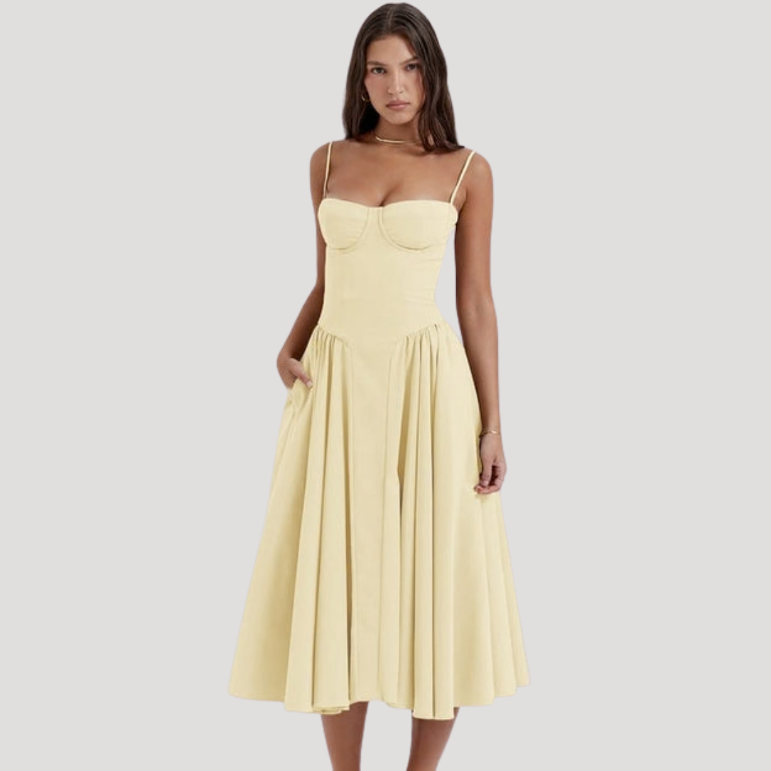 The Athletics Society | Women's Corset Bodice Midi Dress - 11
