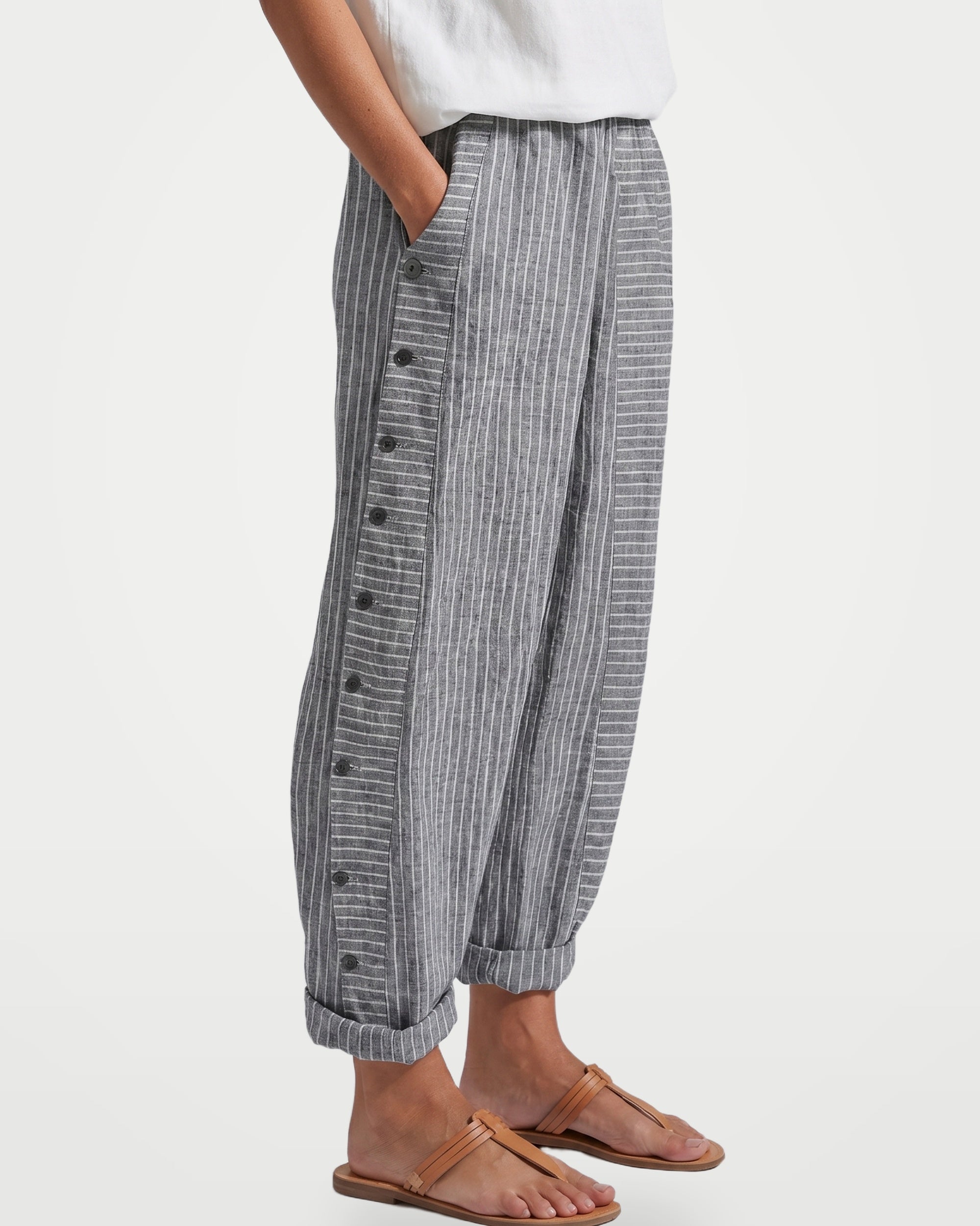 The Athletics Society | Women's Relaxed Stripe Trousers - 4