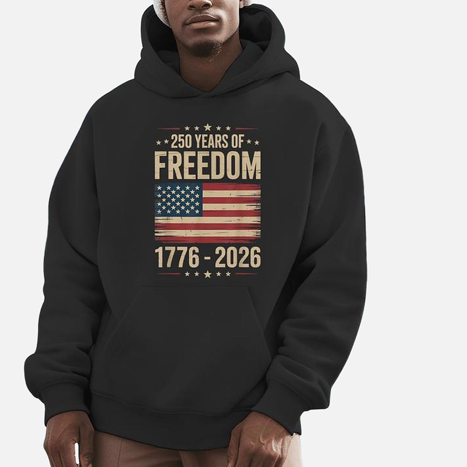 The Athletics Society | Vintage USA Flag Pullover Hoodie - 5