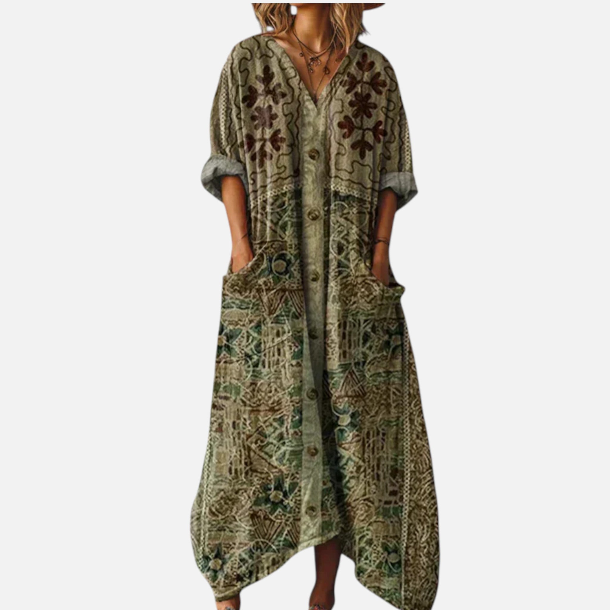 The Athletics Society | Women’s Hawaiian Silk Maxi Dress