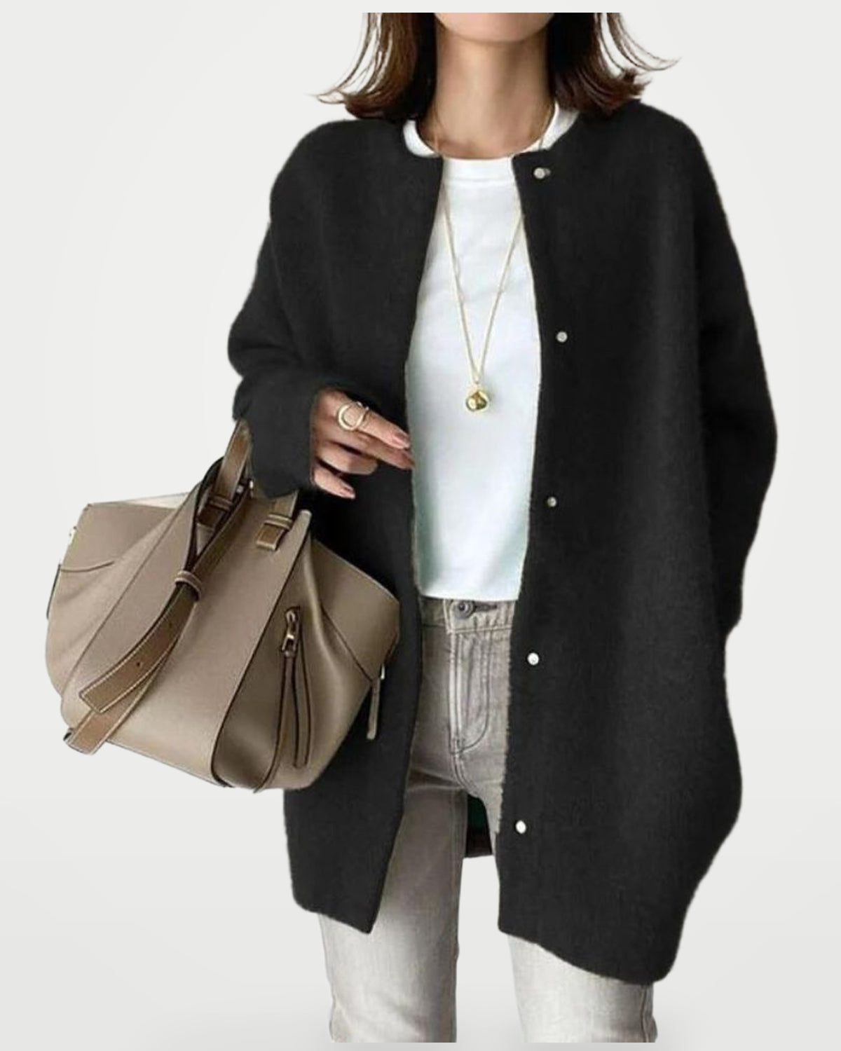 The Athletics Society | Women's Oversized Fluffy Knit Cardigan - 5