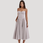 The Athletics Society | Women's Corset Bodice Midi Dress - 10