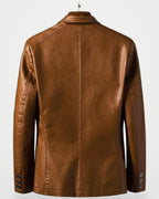 The Athletics Society | Men's Leather Blazer Modern Cut - 5