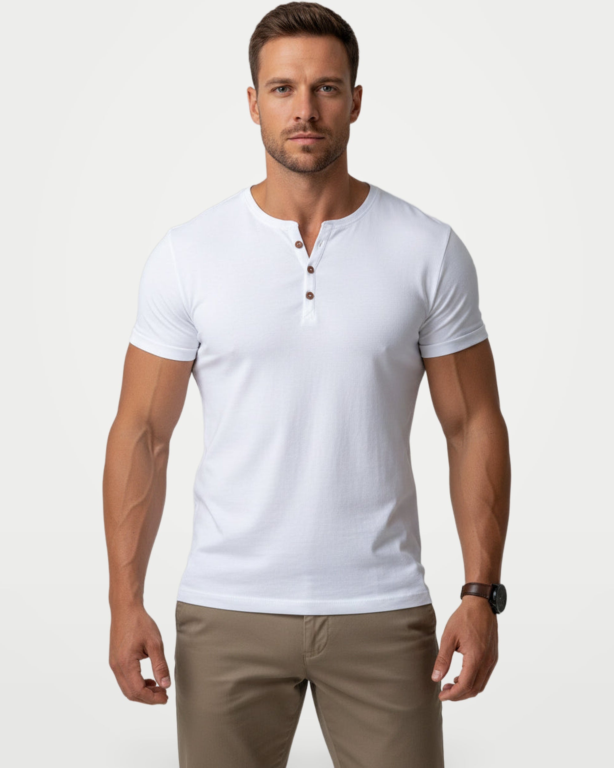 The Athletics Society | Men's Muscle Fit Henley Tee - 1