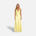 The Athletics Society | Women's Satin Halter Maxi Dress - 1