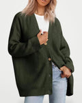 The Athletics Society | Women's Oversized Ribbed Knit Cardigan - 1
