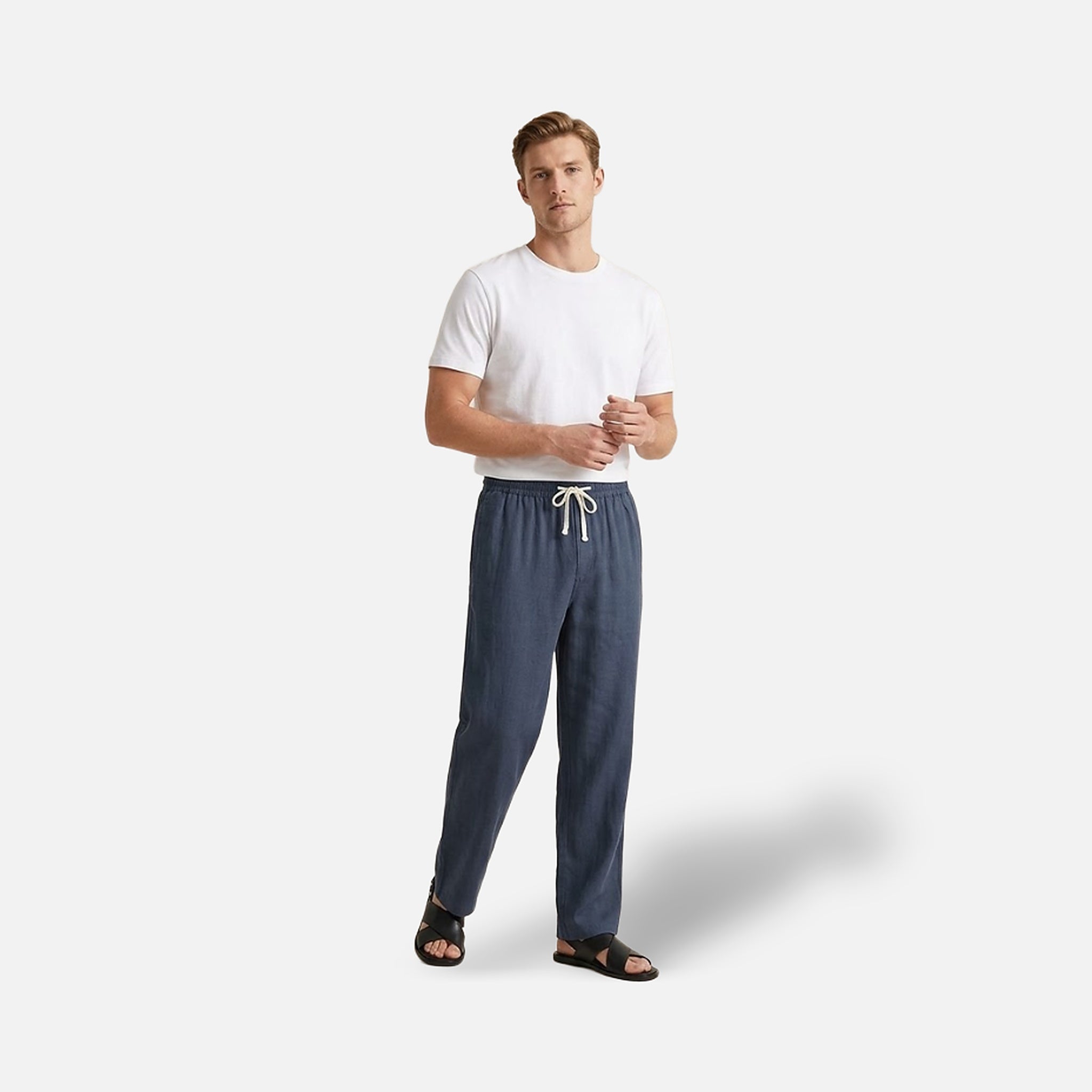 The Athletics Society | Men's Linen Cotton Trousers Straight Fit Breathable Lightweight - 5