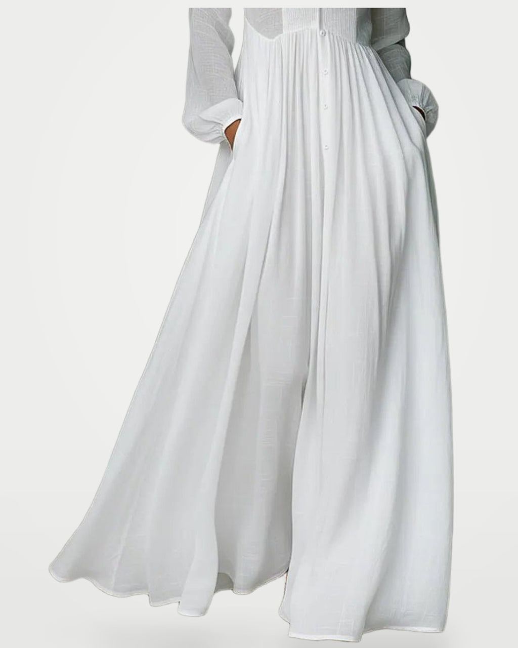 The Athletics Society | Women's Linen Blend Maxi Dress - 6