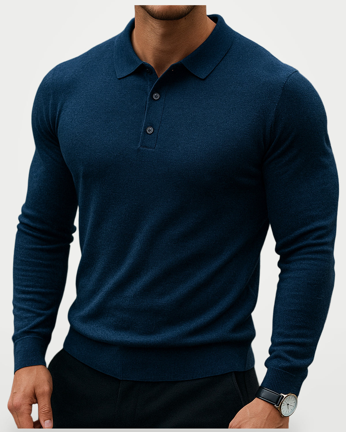 The Athletics Society | Men's Merino Wool Polo Sweater - 2