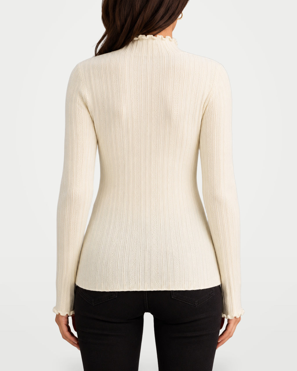 The Athletics Society | Women's Ribbed Mock Neck Sweater - 2