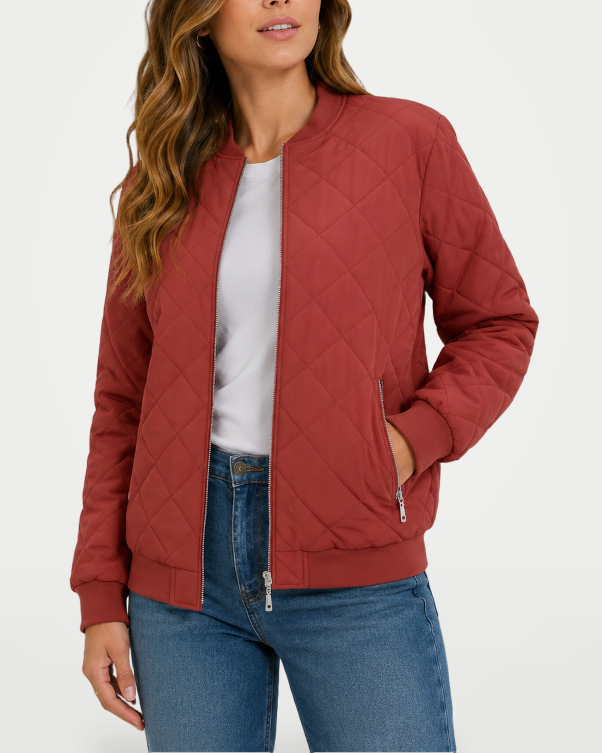The Athletics Society | Women's Classic Quilted Bomber Jacket - 1