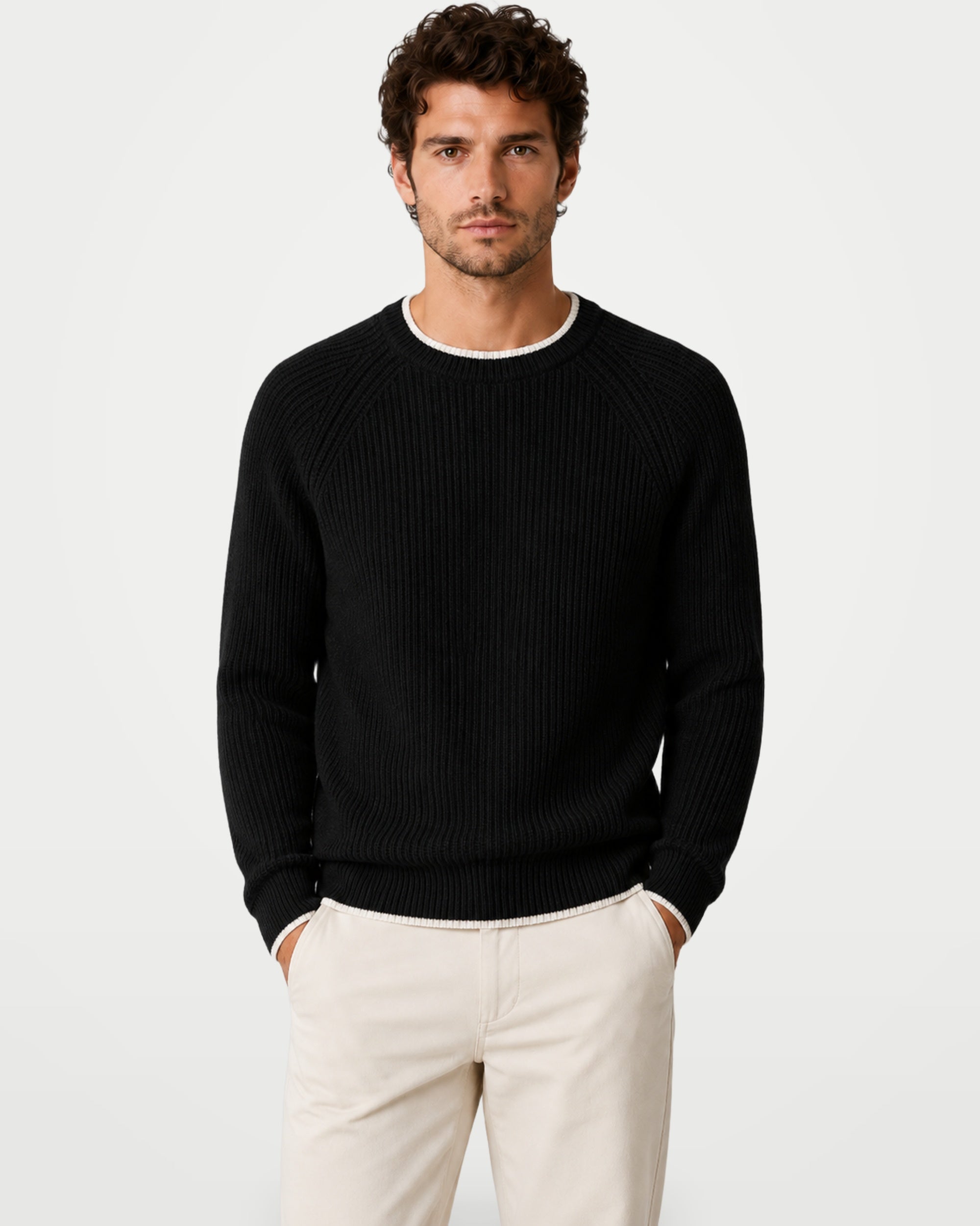 The Athletics Society | Men's Two-Tone Crew Neck Jumper - 10