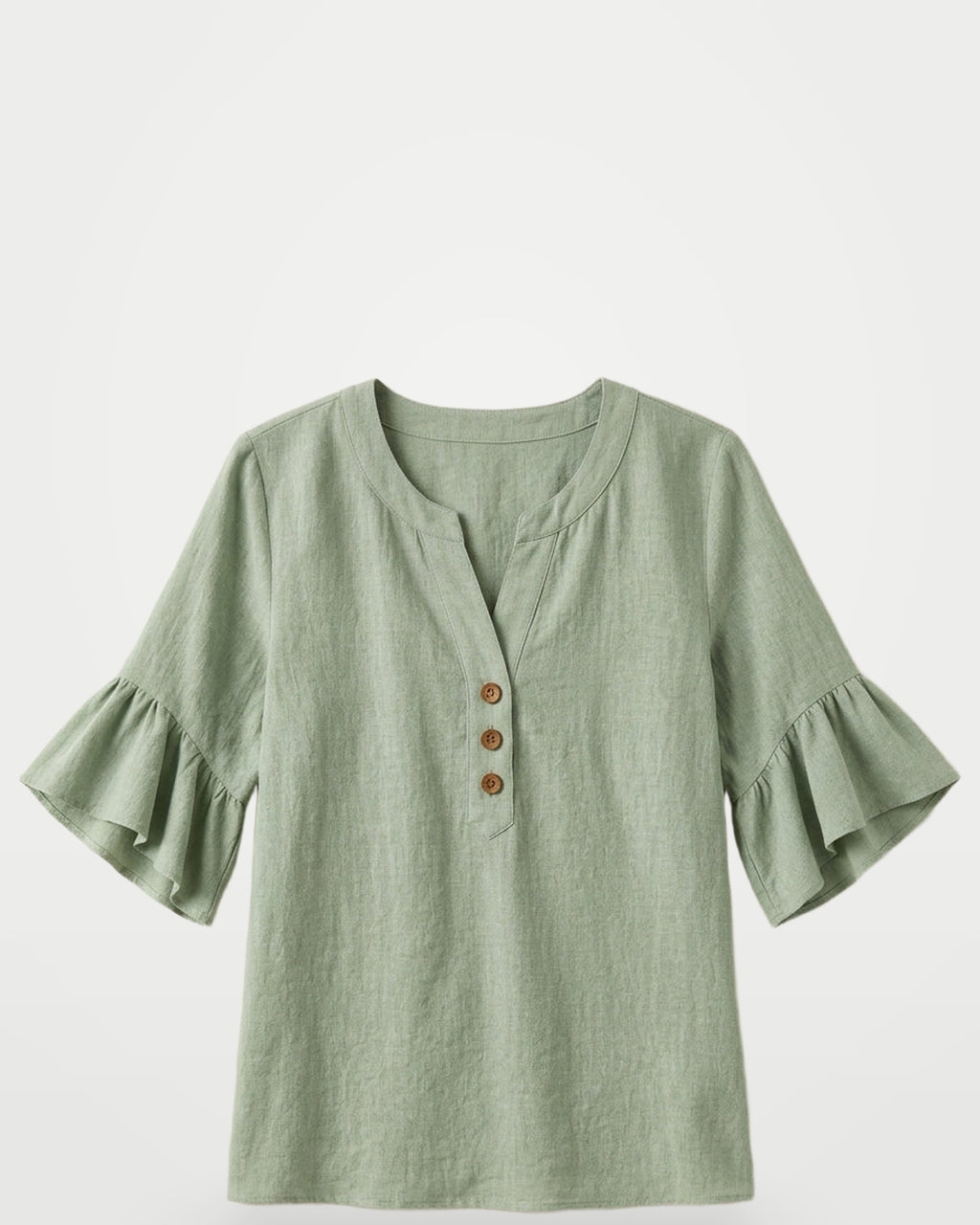 The Athletics Society | Women's Relaxed Ruffle Sleeve Blouse - 1