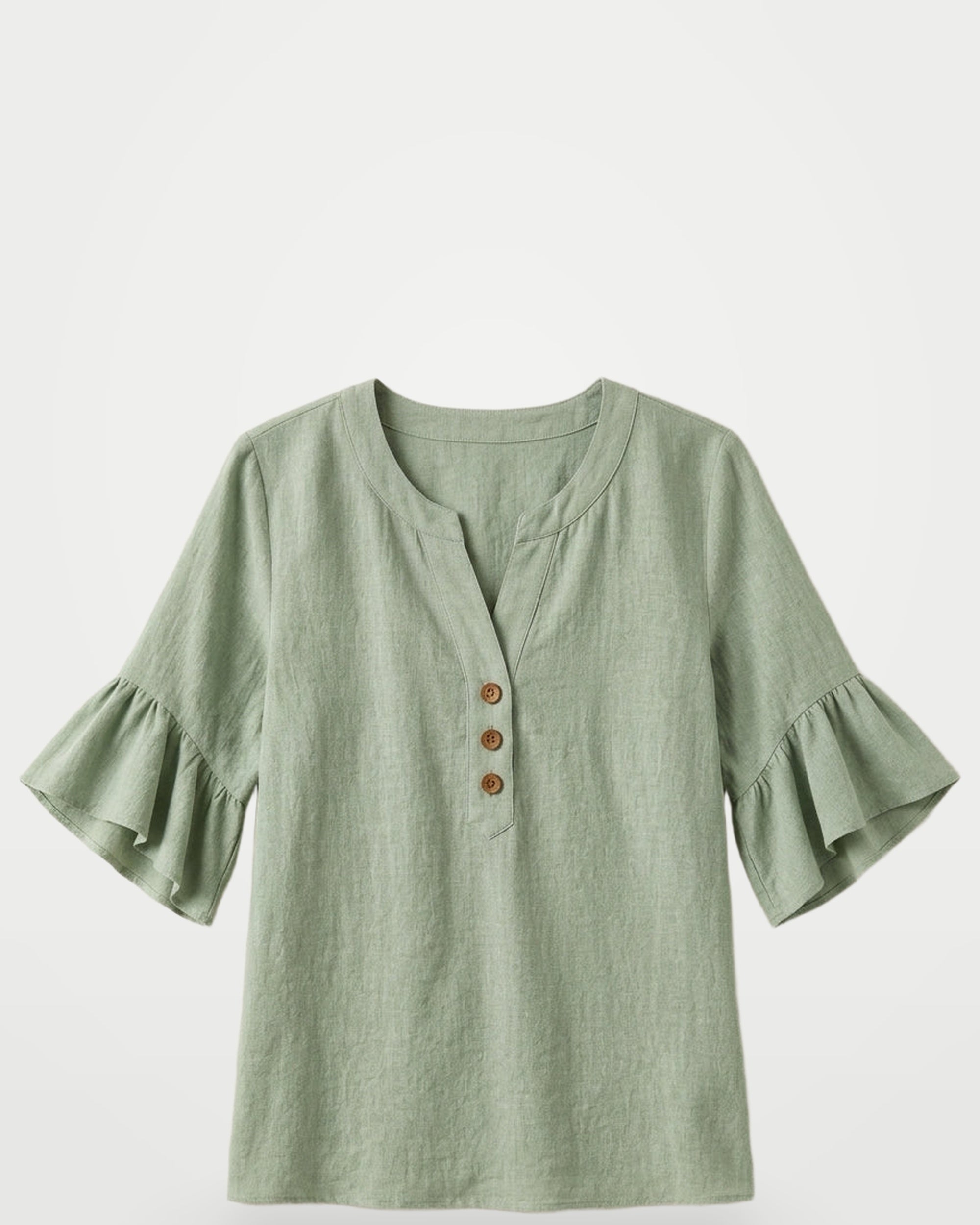The Athletics Society | Women's Relaxed Ruffle Sleeve Blouse - 1