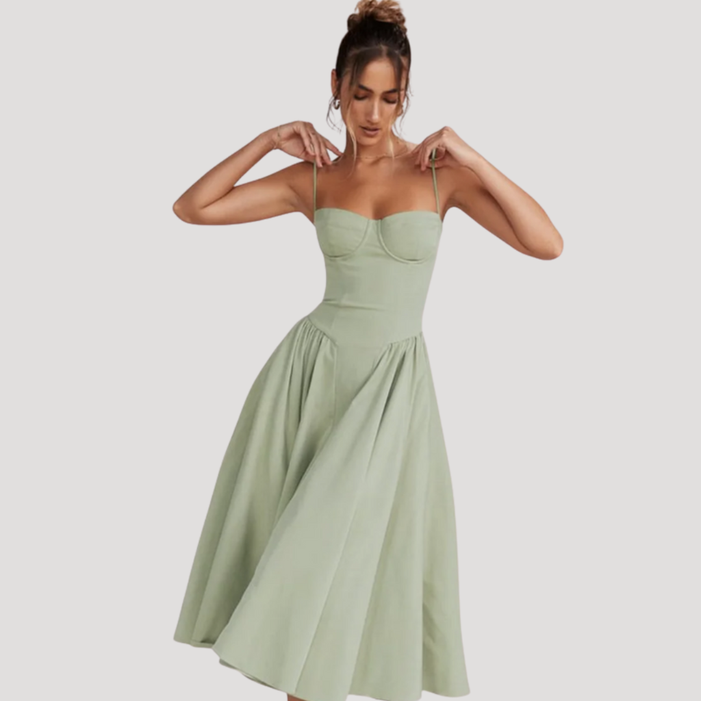 The Athletics Society | Women's Corset Bodice Midi Dress - 1