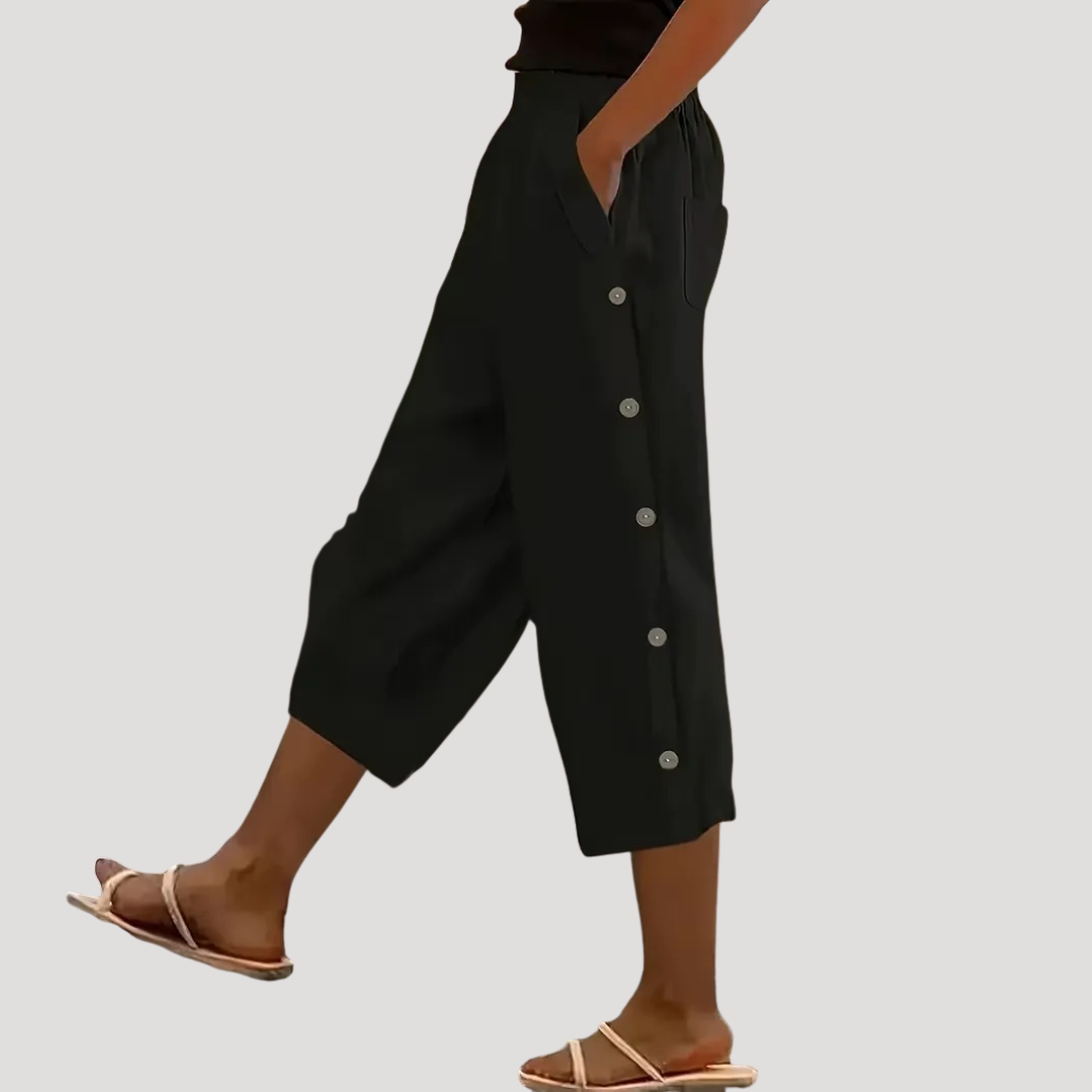 The Athletics Society | Women's Cropped Wide Leg Trousers - 2