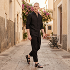 The Athletics Society | Men's Adjustable Leather Strap Sandals - 7