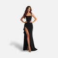 The Athletics Society | Women's Satin Maxi Dress Backless Slip Open Back Evening Gown - 7