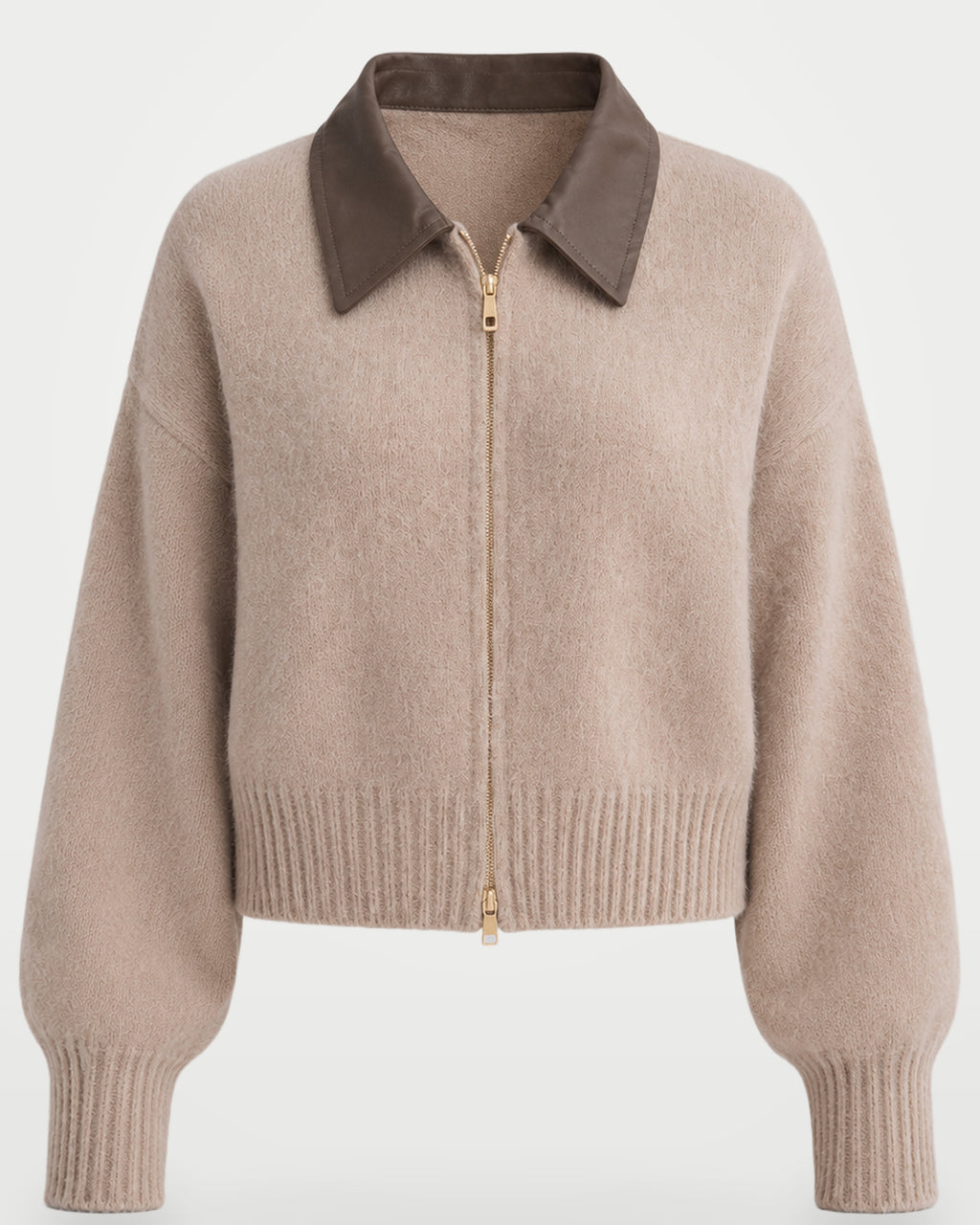 The Athletics Society | Women's Fuzzy Knit Zip Cardigan - 5