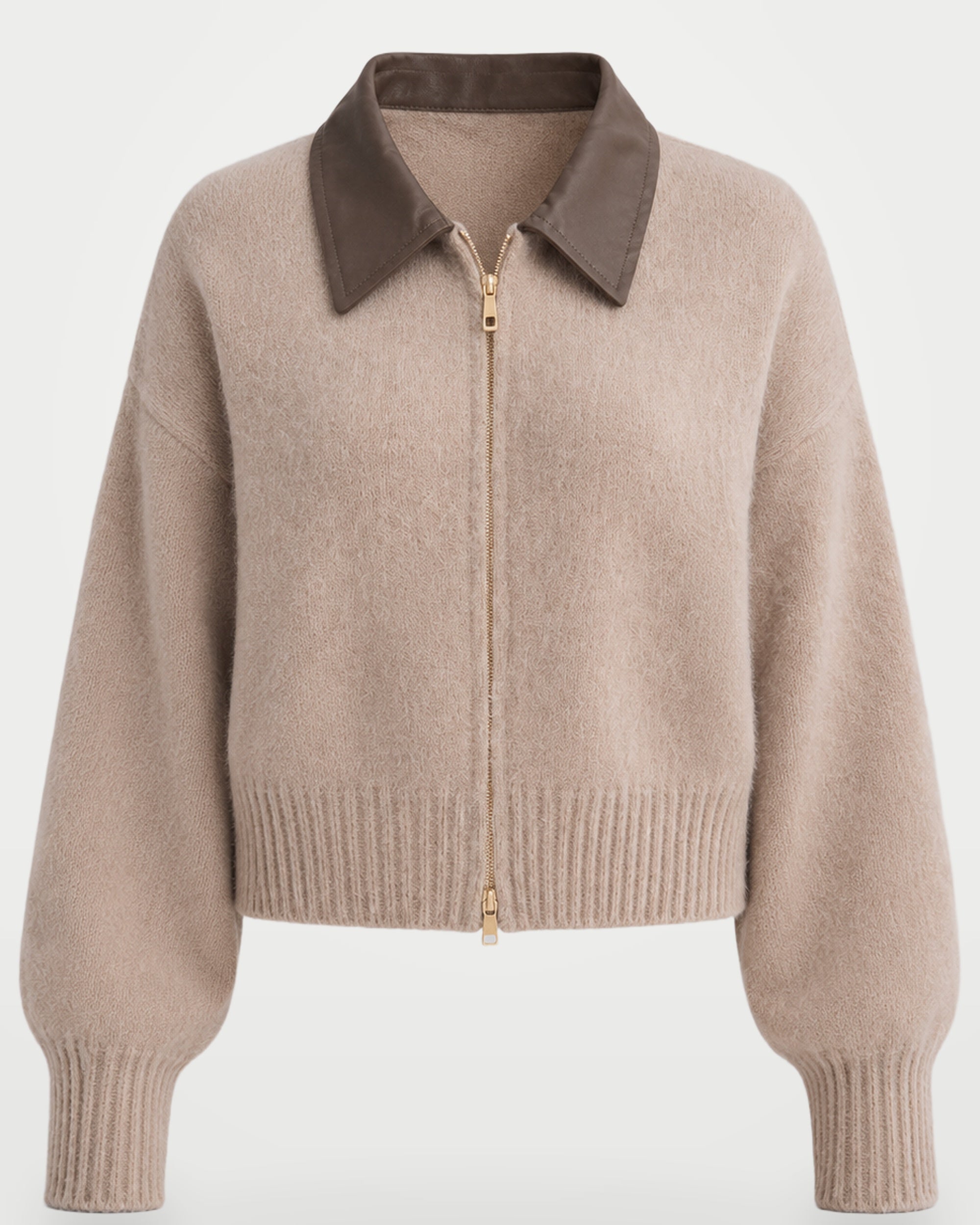 The Athletics Society | Women's Fuzzy Knit Zip Cardigan - 5