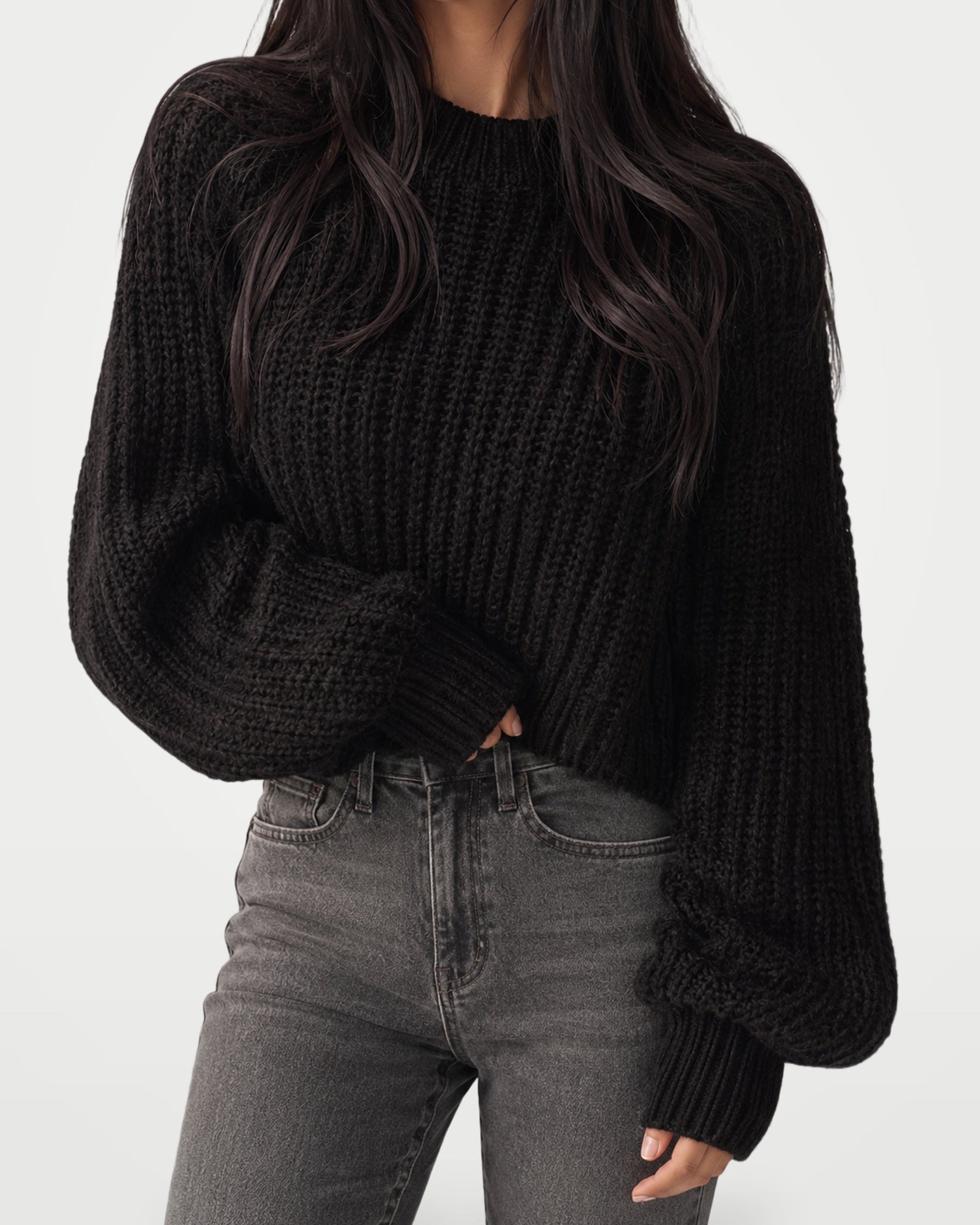 The Athletics Society | Women's Oversized Chunky Knit Sweater - 1