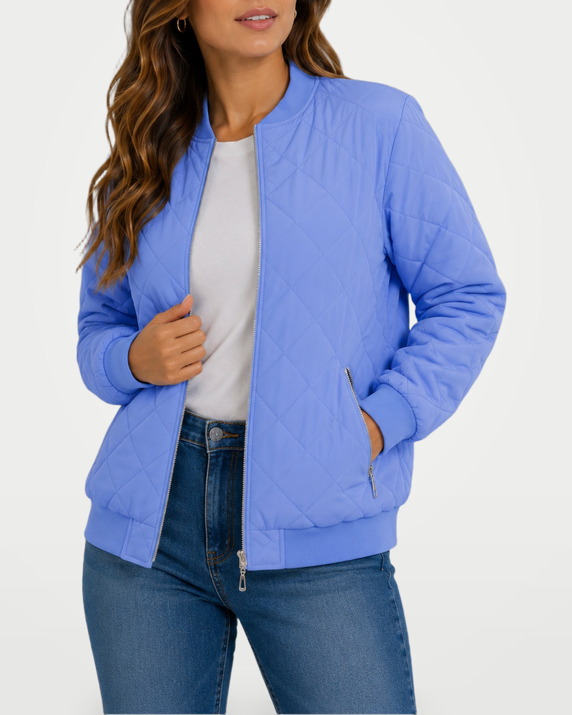 The Athletics Society | Women's Classic Quilted Bomber Jacket - 13