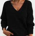The Athletics Society | Women's Relaxed V-Neck Balloon Sweater - 1