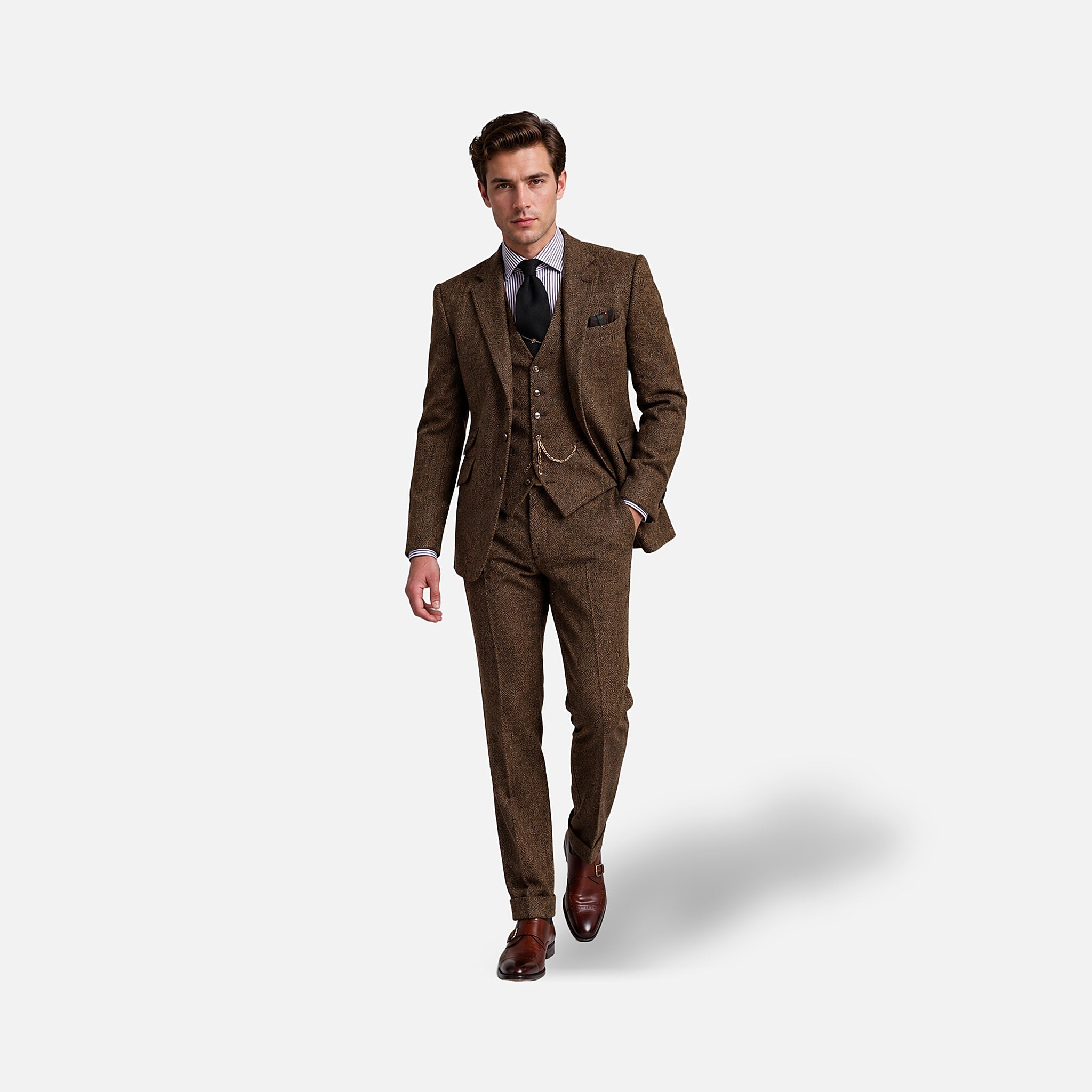 The Athletics Society | Men's Tailored Tweed Three Piece - 4