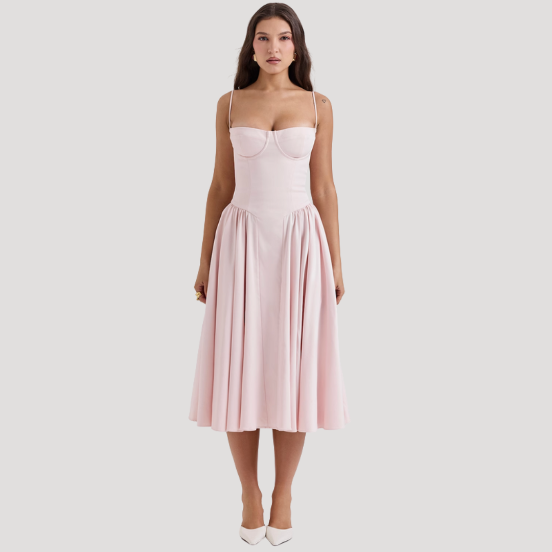 The Athletics Society | Women's Corset Bodice Midi Dress - 5