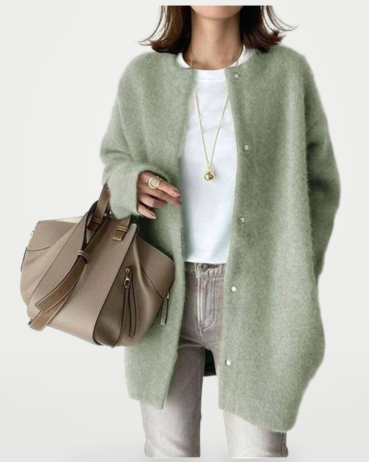 The Athletics Society | Women's Oversized Fluffy Knit Cardigan - 6