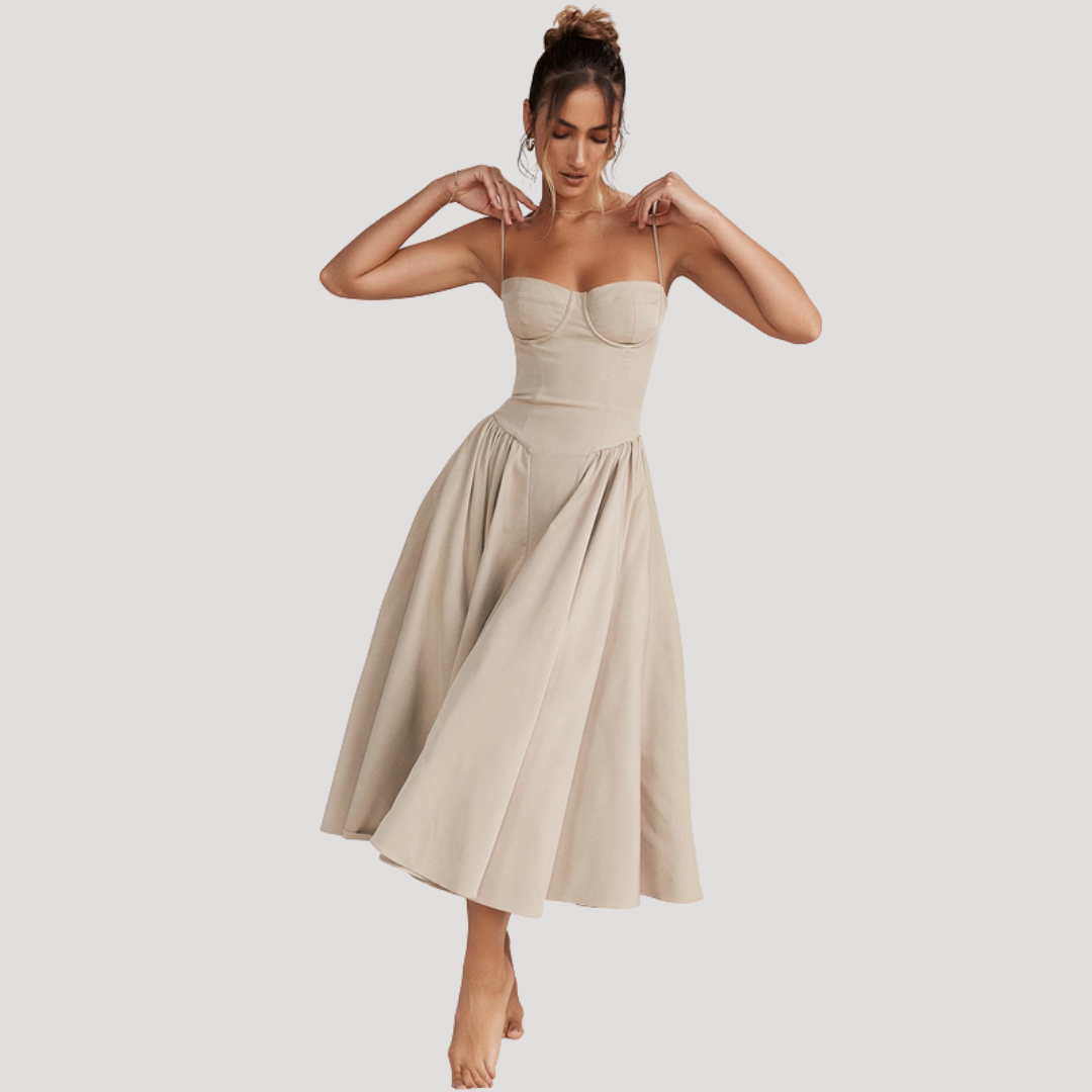 The Athletics Society | Women's Corset Bodice Midi Dress - 9