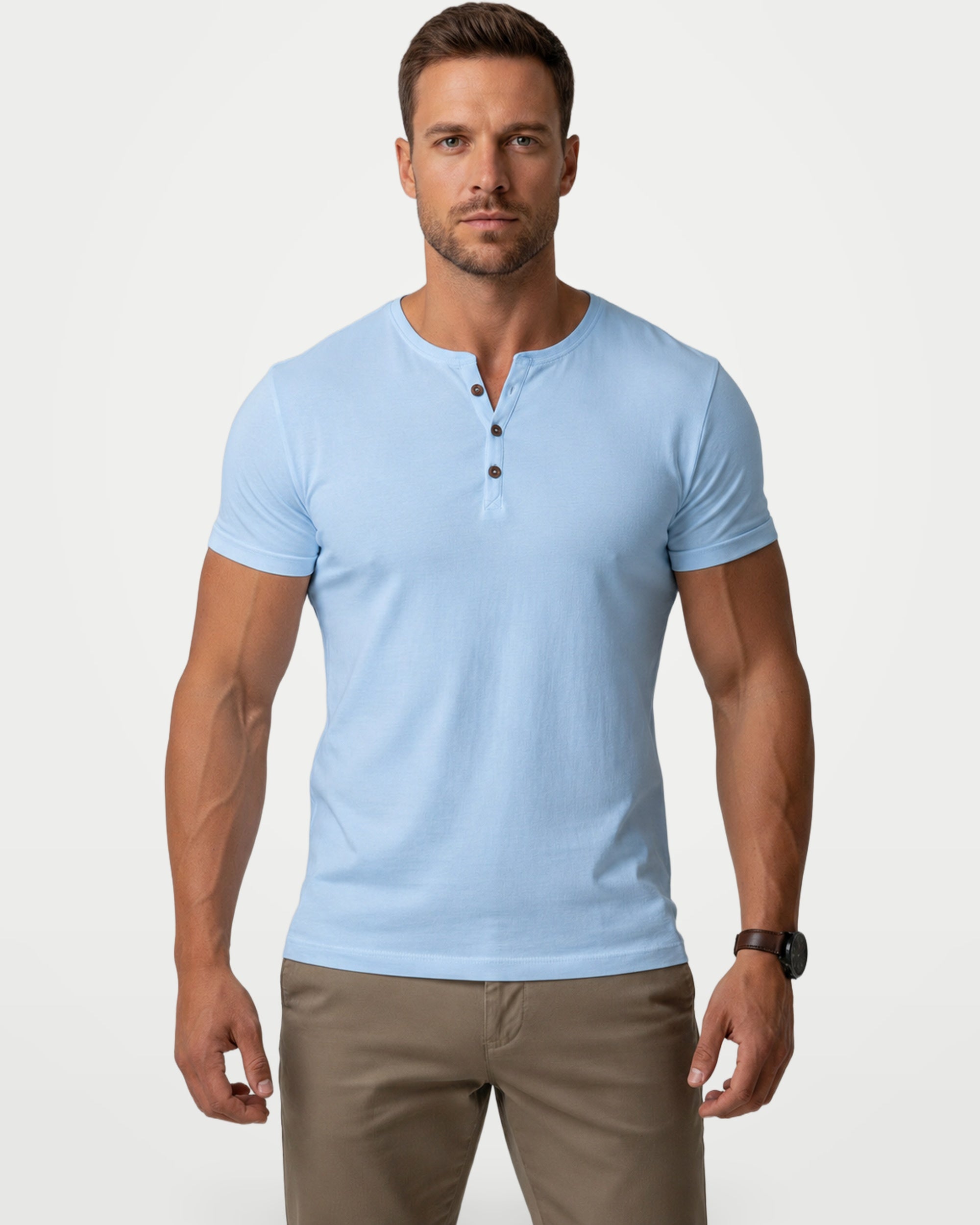 The Athletics Society | Men's Muscle Fit Henley Tee - 2