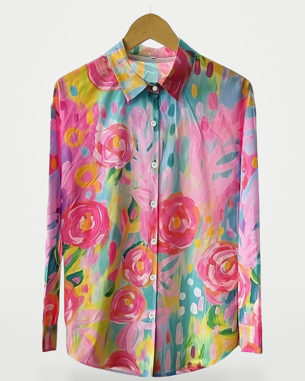 The Athletics Society | Women's Abstract Print Relaxed Blouse - 7