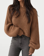 The Athletics Society | Women's Oversized Chunky Knit Sweater - 7