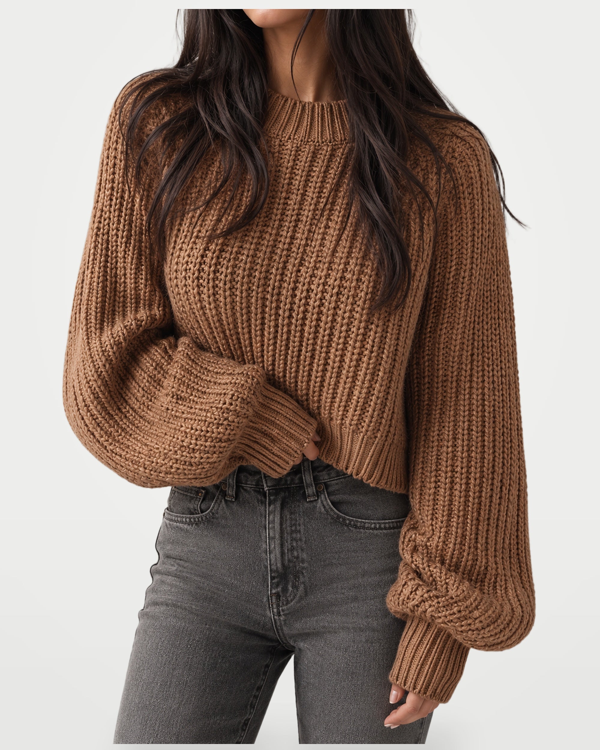 The Athletics Society | Women's Oversized Chunky Knit Sweater - 7